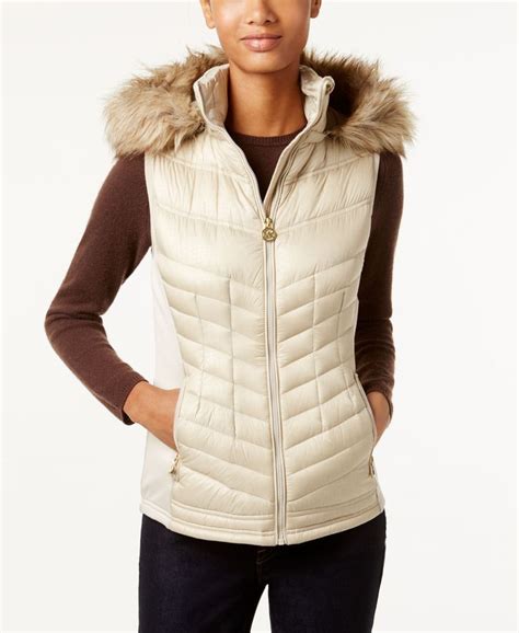 michael kors puffer vest with hood|michael kors puffer vest women's.